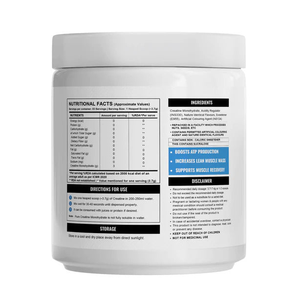 2. Wellcore - Pure Micronised Creatine Monohydrate (307g, 83 Servings) Fruit Fusion