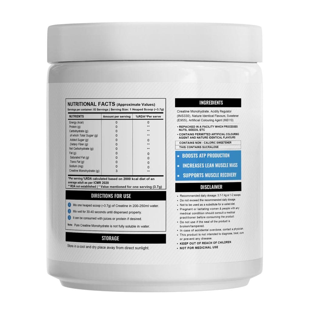 3. Wellcore - Pure Micronised Creatine Monohydrate (307g, 83 Servings) Tropical Tango