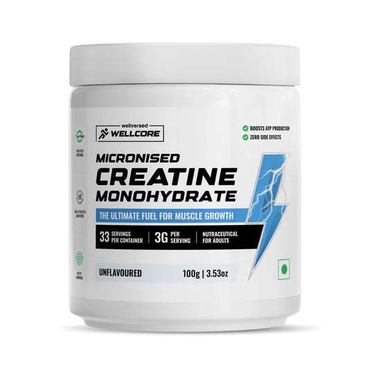 8. Wellcore - Micronised Creatine Monohydrate (100g, 33 Servings)