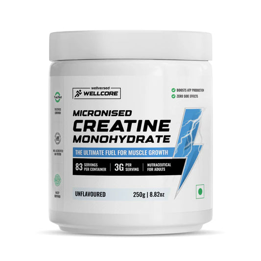 4. Wellcore - Micronised Creatine Monohydrate (250g, 83 Servings)