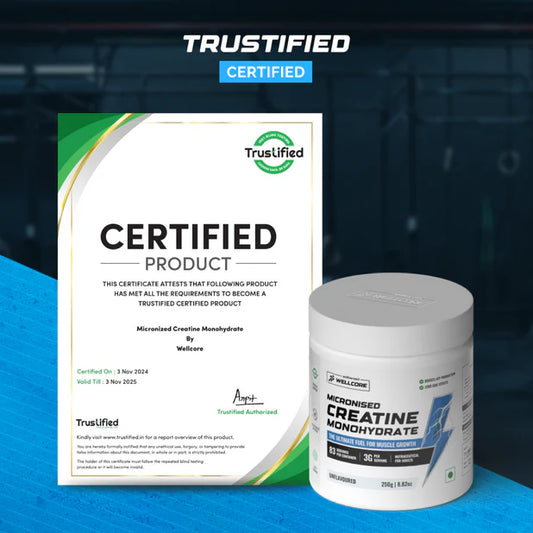 4. Wellcore - Micronised Creatine Monohydrate (250g, 83 Servings)